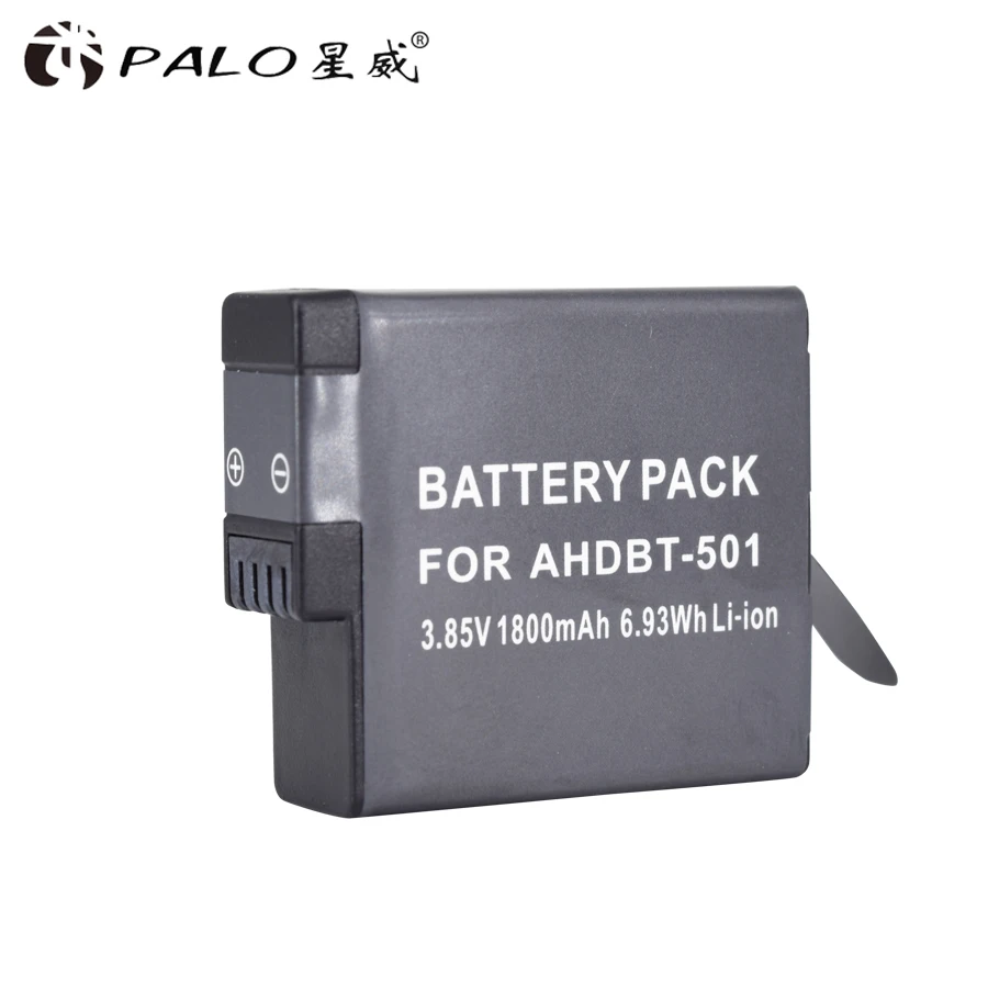 PALO 1 шт. 1600 мАч AHDBT-501 ahdbt-501atteries для GoPro Hero 5 Gopro 6 Аккумулятор для экшн-камеры AHDBT501