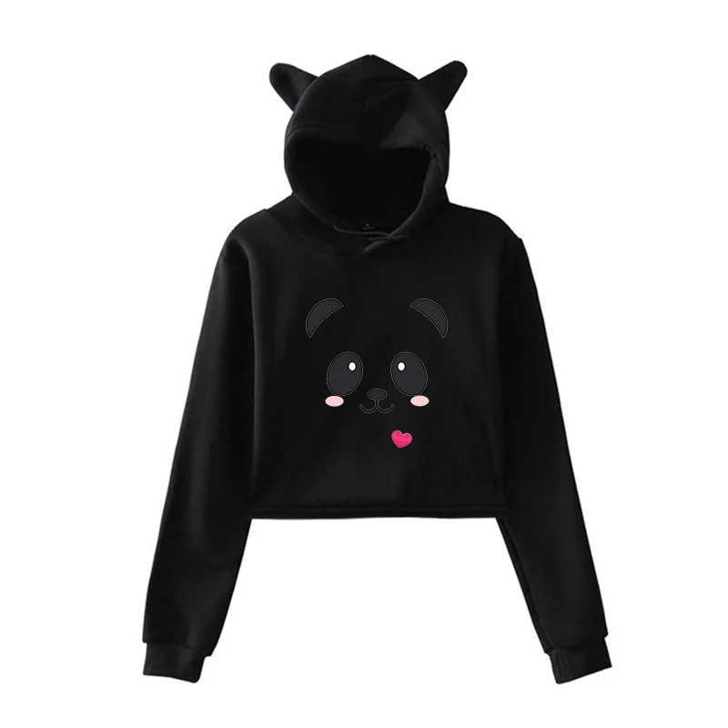 Kawaii Hoodie 9 Рисунком панды трусы толстовка осень-зима модные очаровательные кофты с капюшоном для девочек-подростков толстовки Для женщин Harajuku вязаные пуловеры с капюшоном - Цвет: Kawaii Hoodie 9