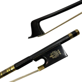 

5pcs of New black Carbon fiber violin bow 4/4 size, white horse hair professional violin parts, Free Shipping peacook