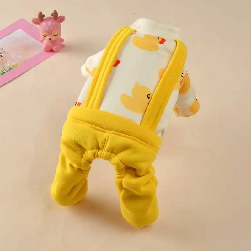 Yellow Теплая одежда для домашних животных на осень и зиму для маленьких кошек, собак, мультяшных кошек, костюмы из мягкого флиса, пальто с котенком, куртка, комбинезон - Цвет: Yellow