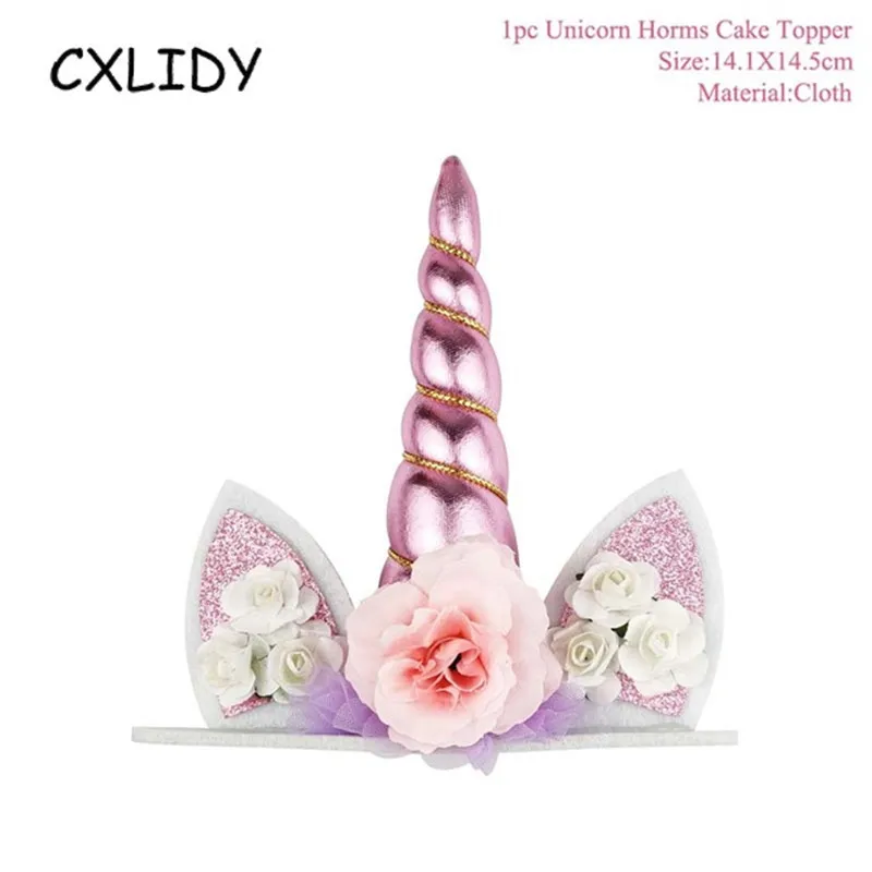 Rainbow Unicorn Cupcake Wrappers Cake Topper Happy Birthday Party Cake Decorations Kids Baby Shower Unicorn Party Supplies GM001 (5)