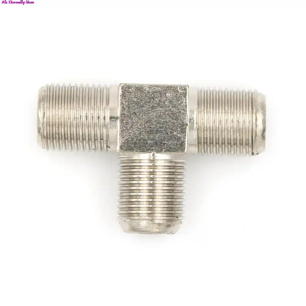 Горячая Распродажа Thread F Socket T Splitter Adapter Cable TV Aerial Freeview Virgin Media Silver| |