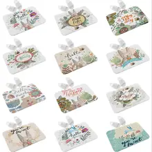 Коврик для двери с рисунком кота hello, Противоскользящий коврик, мягкая фланелевая подкладка, для гостиной, для улицы, для двери, спальни, ресторана, коврик