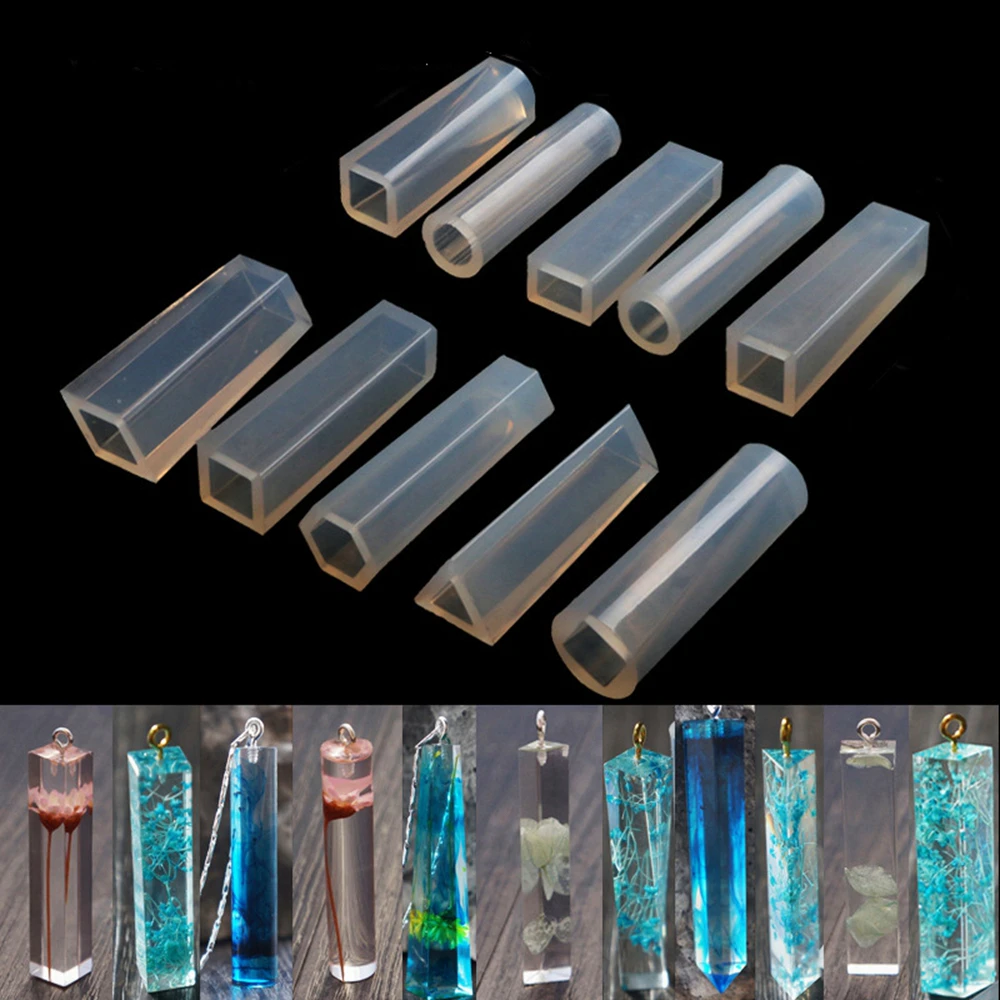 

Transparent Liquid Silicone Mold for DIY Uv Expoxy Resin Pendant Necklace Lanugo Mould Resin Molds Set Jewelry Making Tools