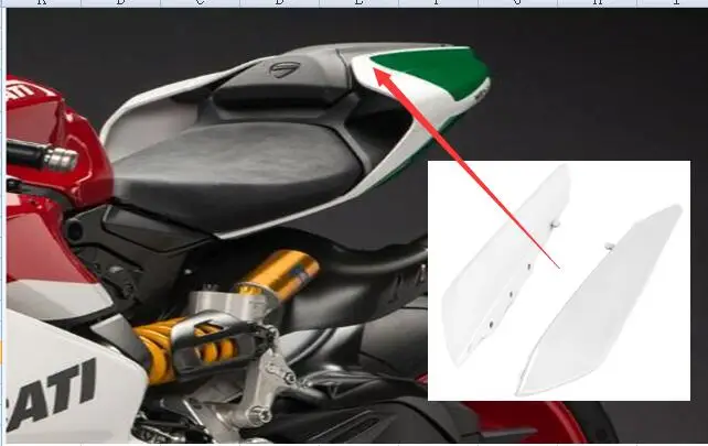Для Ducati 1299 959 Panigale R S мотоциклетные задние сиденья пассажира Крышка Капота красный черный Карбон 15 16 17 16