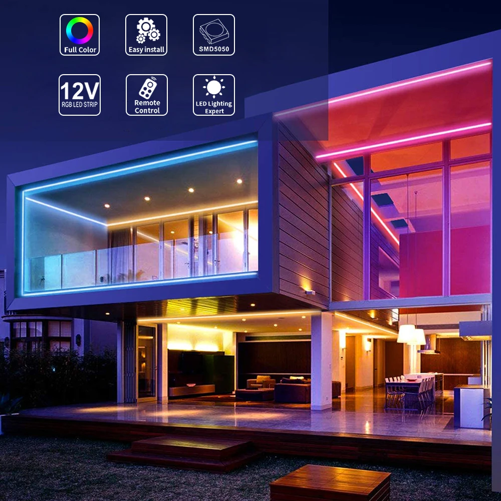 Lâmpada de Tira Impermeável Fita Smd5050 Tira Flexível tv Backlight Iluminação Desktop Tela Decoração Lâmpada 12v Rgb Led Luz 24 fita smd5050 tira flexível led tv backlight