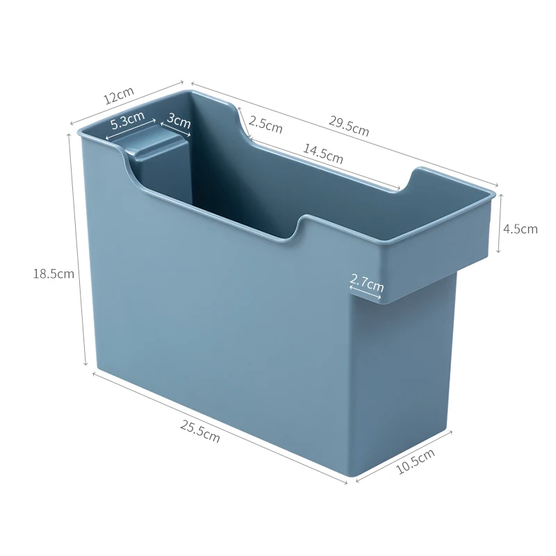 BNBS кухонный Органайзер хранилище коробка контейнер для хранения пластиковый органайзер коробки для хранения и организации кухонных принадлежностей - Цвет: Dark Blue L