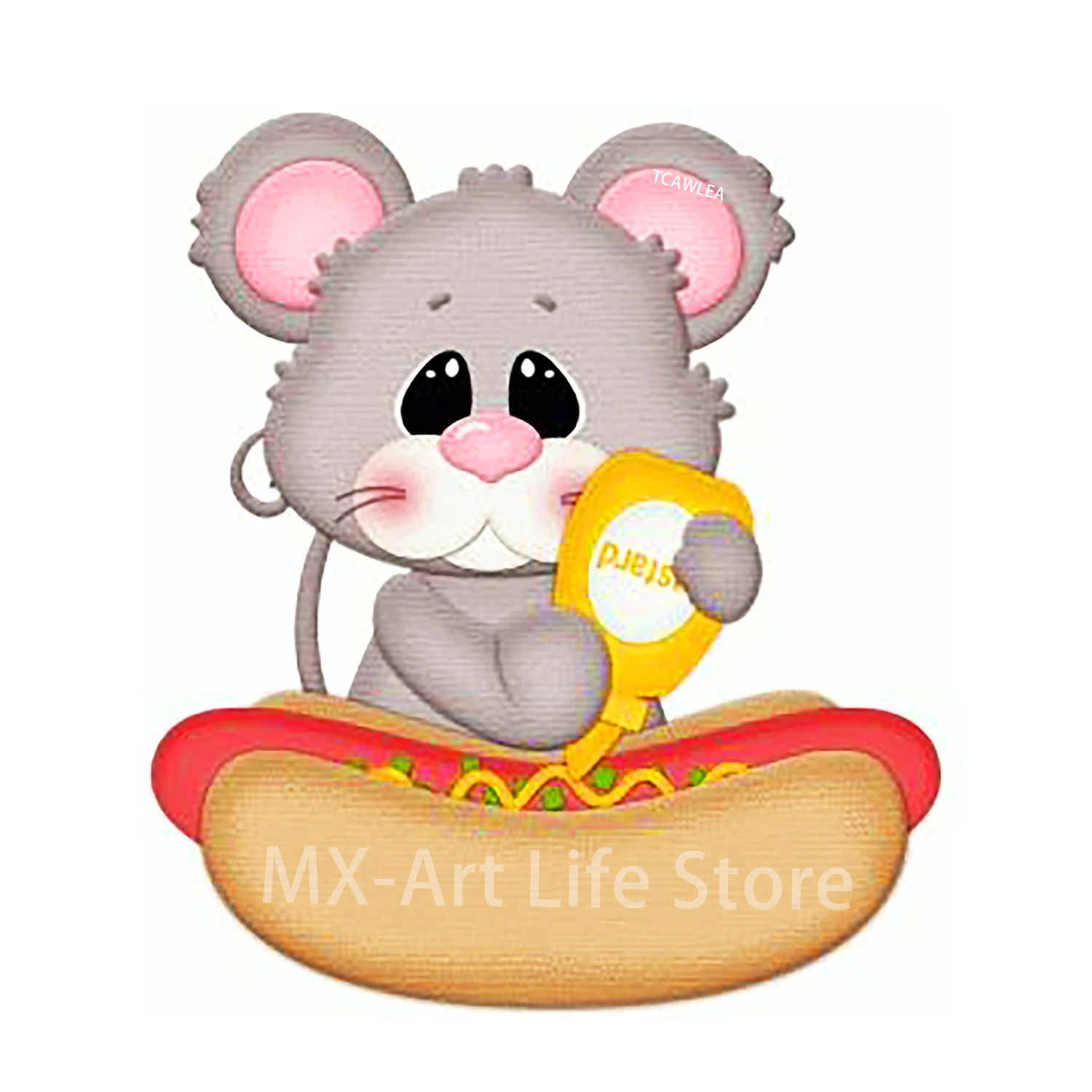 

2020 Mouse Cream Hot Dog Metal Cutting Dies Animal Baby Doll Craft Stencil for DIY Scrapbooking Cards Decorative