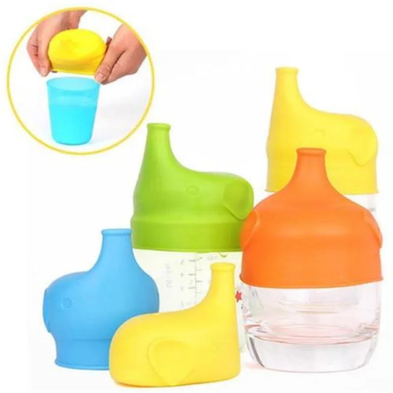 

Practice Water Absorption Cup Sets Prevent Overflowing Water Cup Lid Elephant Image Covers Child Child Anti-scalding Supplies