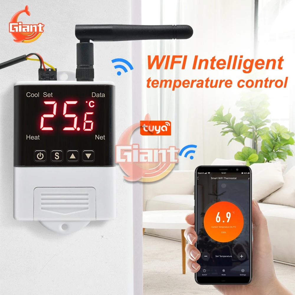 Termostato WiFi DTC2201 Digitale AC110-230V Con Sensore DS18B20 E Controllo Da APP