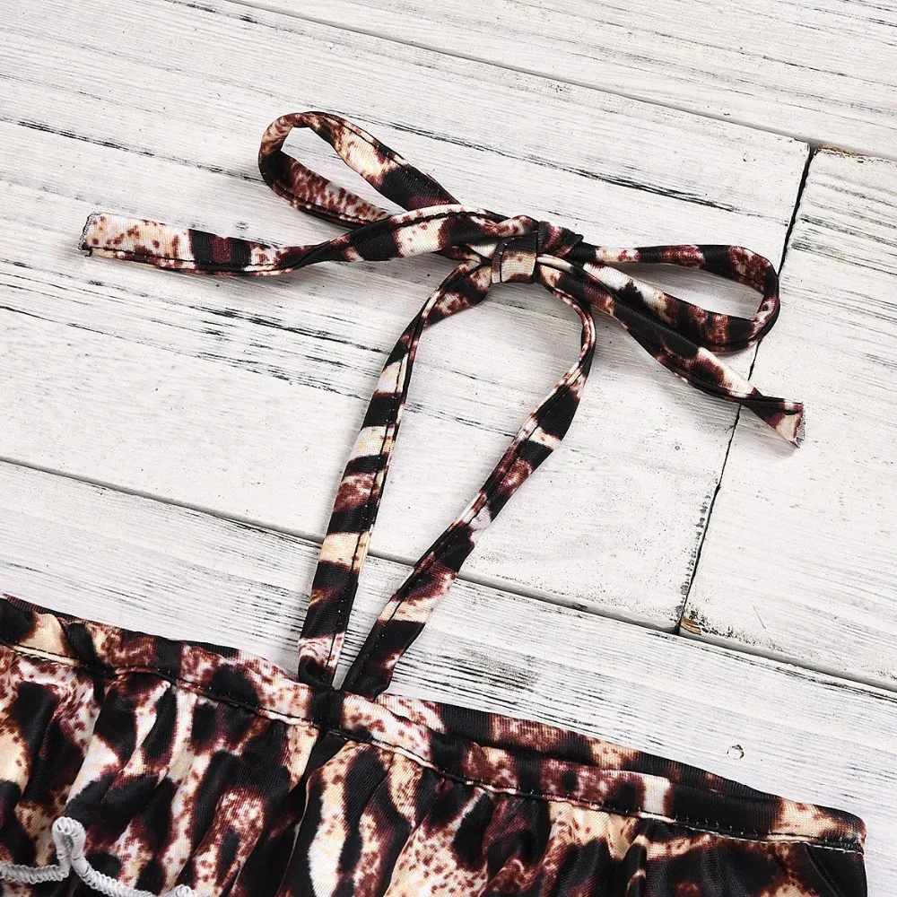 2pcs babu girl leopard clothes set (8)