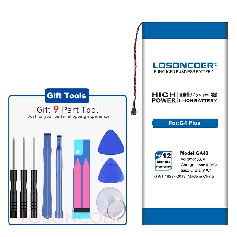 LOSONCOER 3550 мА/ч GA40 Батарея для Motorola Moto G4 плюс XT1625 XT1622 XT1644 XT1643 XT1642 XT1640