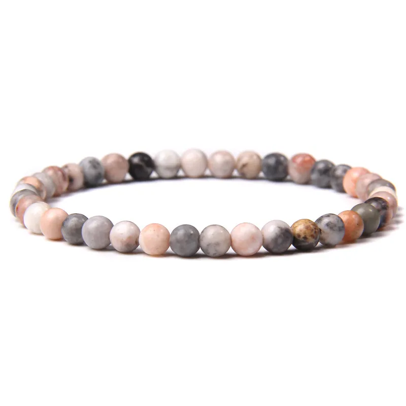 Chakra Energy Bracelet: Natural Agate & Onyx Beaded Stretch Jewelry