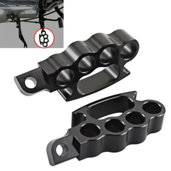 

1Pair Chrome Control Flying Knuckle Foot Peg For Harley V-Rod Sportster Dyna Aluminum Alloy Motorcycle Foot Pedal Pad