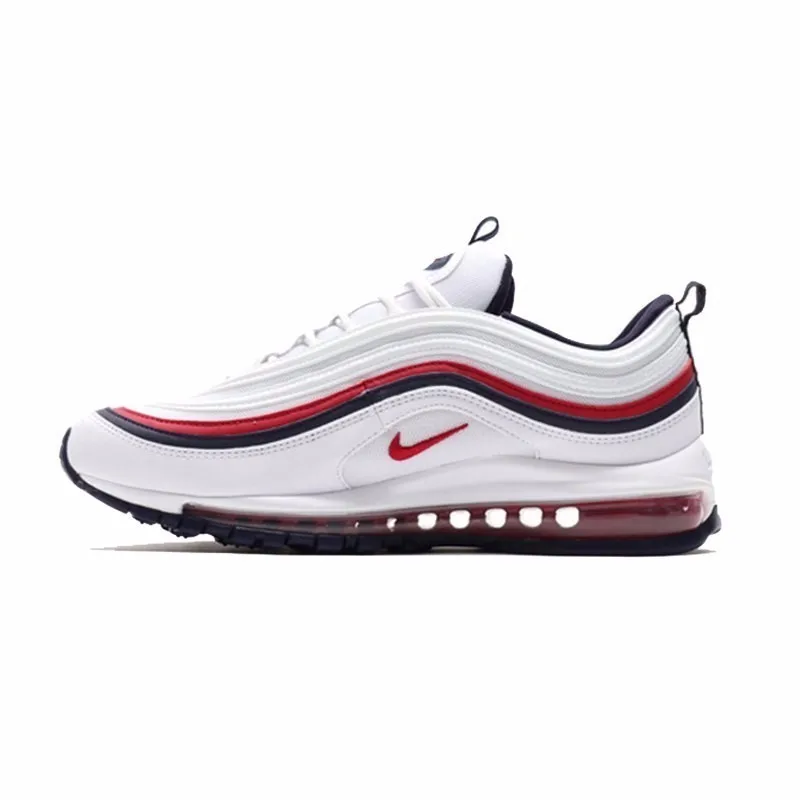 Nike Air Max 97 белые красные мужские кроссовки для бега удобная спортивная обувь с воздушной подушкой кроссовки для отдыха#921733-102 - Цвет: 921733-102