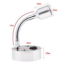 2 шт. 1 Вт 12 В на гибкой ножке, светодиодная лампа для чтения, боковая лампа для дома RV Кемпер лодка, дом на колесах