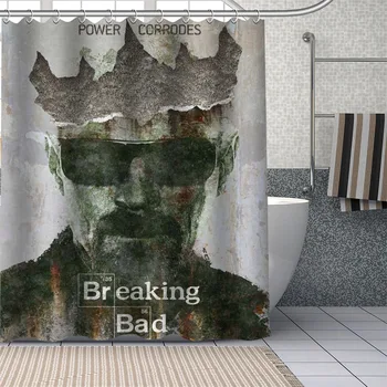 

DIY Bathroom Durable Waterproof Shower Curtain Breaking Bad Home Decoration Bathroom Curtain 1pc custom Drop Shipping