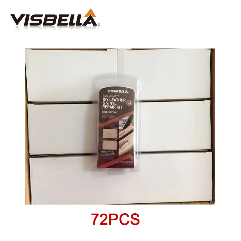 VISBELLA 72pcs DIY Leather Vinyl Repair Kit  for Car Care Liquid Skin Car Seat Sofa Coats Hole Wholesale Repair Hand Tool Sets