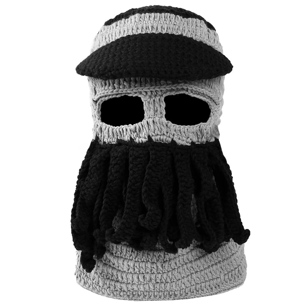 XPeople Мужская голова Варвара шапочка складной Борода Осьминог пират шапки с бутафорскими бородами - Color: C05