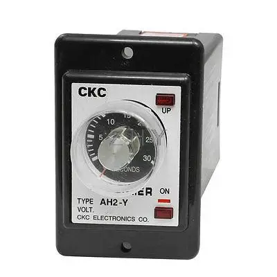

AH2-Y AC 380V 8-Pin DPDT 0-30 Seconds 30Sec Power on Delay Timer Time Relay