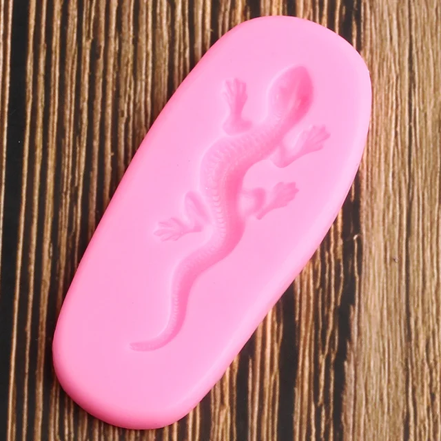 Gecko Gyík Szilikon Formák Diy Party Cupcake Topper Fondant Torta Dekorációs Szerszámok Cukorkapoler Agyag Csokoládé Gumpaste Penészek - Image 4