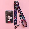 Disney Mickey Mouse ID Card Case Neck Strap Women's Business Employee Case Badge Holder Student Lanyard Name Card Cover 4