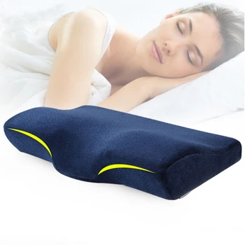 

Memory Foam Orthopedic Sleeping Wedge Pillow Neck Protection Massage Therapy Slow Rebound Cervical For Health Care Bed Pillow