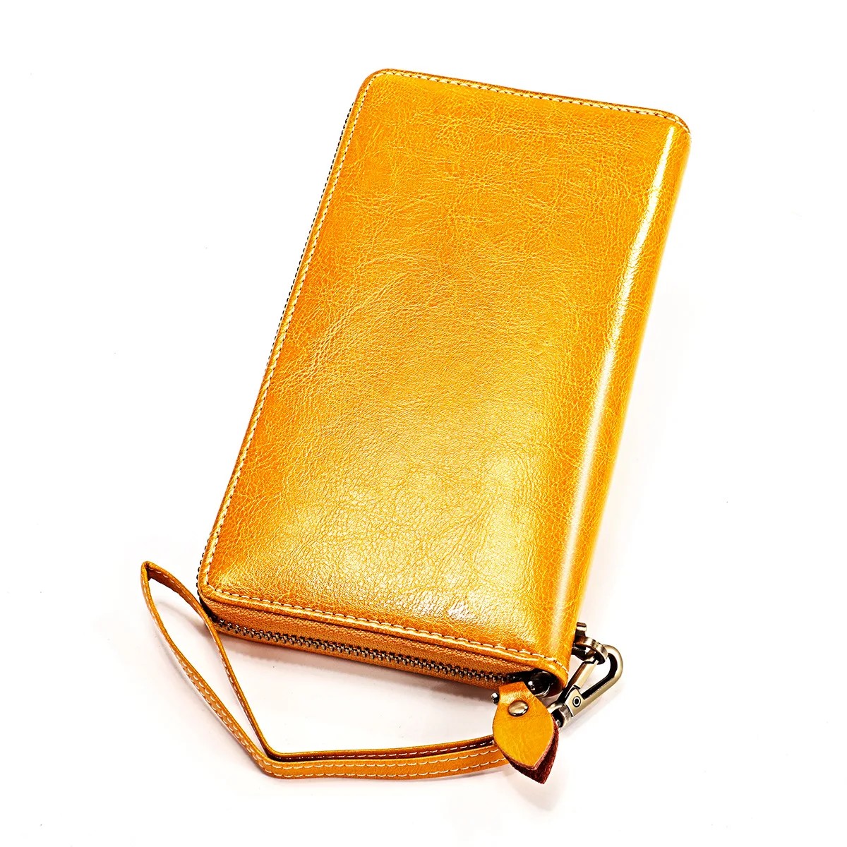 Baellerry кошелек длинный женский кошелек из натуральной кожи держатель для карт женские кошельки на молнии с сумочкой для телефона большой кошелек на запястье Carteira - Цвет: Цвет: желтый