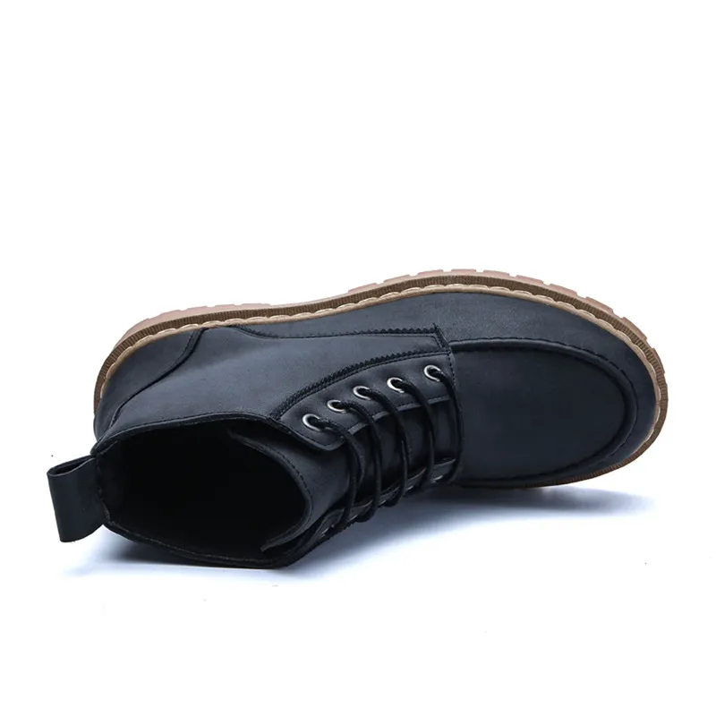 Chaussure homme/зимние модные мужские ботинки в стиле ретро; повседневные Водонепроницаемые Красивые кожаные ботинки в стиле ретро; мотоботы; Para Man; 5