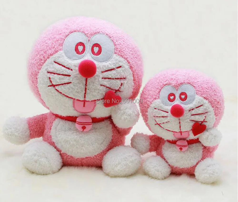 5 шт./партия, 4 стиля, розовые сидящие Игрушки Doraemon, 20 см, мягкие плюшевые куклы в виде животных для детей, подарок для детей, розничная