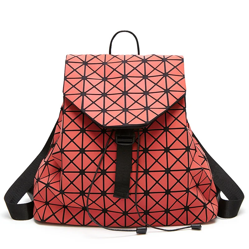 

Geometry Rhombus Backpack 2018 New Style Rhombus Joint Folding Laser Large Capacity Backpack a Generation of Fat