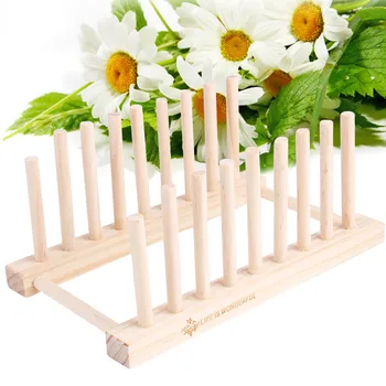 

New Wood Plate Drain Rack Pot Lid Dish Bowl Cup Display Holder Book Storage Shelf Kitchen Organizer