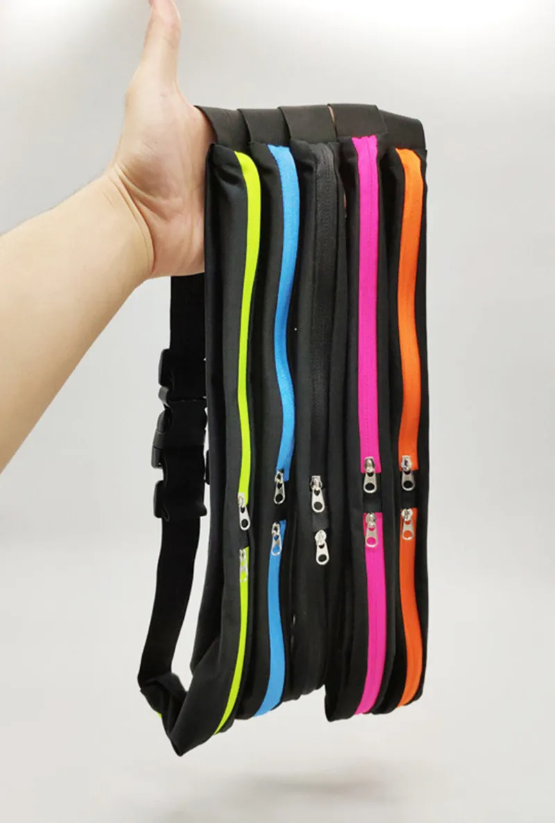 Поясная сумка с двойным карманом, водонепроницаемая сумка для телефона на ремне для iPhone X, 8, 7 Plus, 6, 6 S, универсальные спортивные сумки для бега, поясная сумка