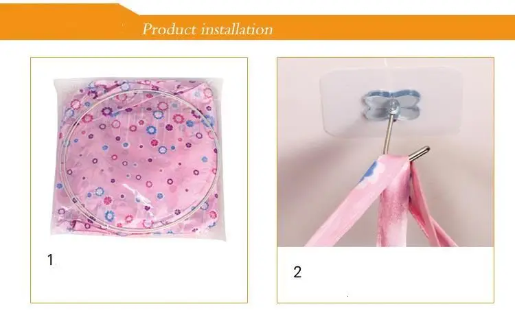 Doccia Set With Bathroom Banyo Perdeleri Shower Fabric Round Banheiro Rideau De Douche Douchegordijn Cortina Ducha Bath Curtain