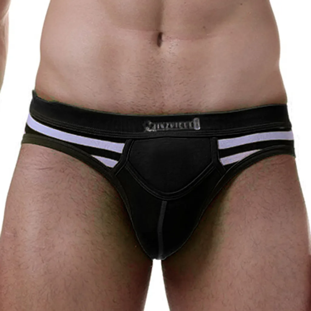 

Fashion Sexy Men's Underwear Breathable Soft Stripe Splicing Underpants Soft Breathable Knickers Sexy Briefs cueca masculina