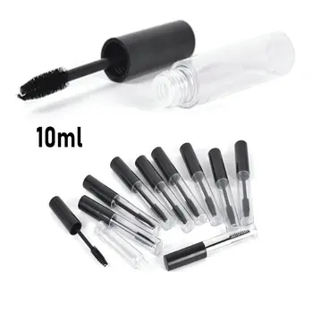 

5pcs 10ml Portable Empty Mascara Tube Clear Mascara Cream Black Cap Refillable Bottles Cosmetic Packing Container Makeup Tools