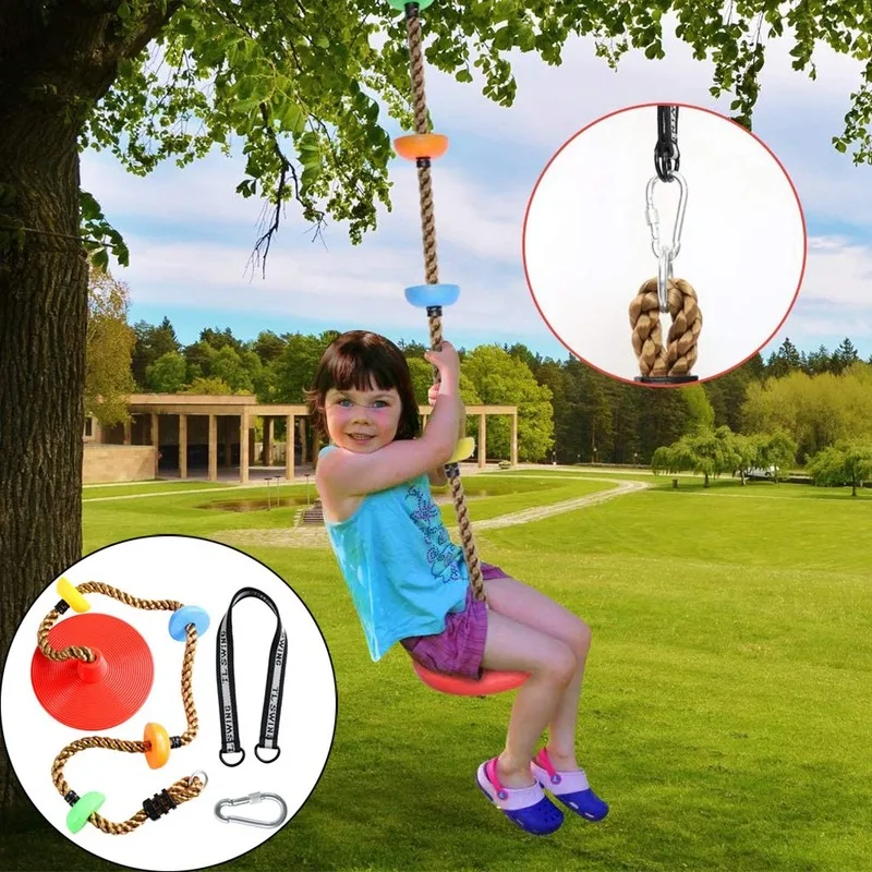 Outdoor Children's Tree Swing Platform Climbing Rope Reel Tree Swing Seat Room Swing Playground Accessories 2