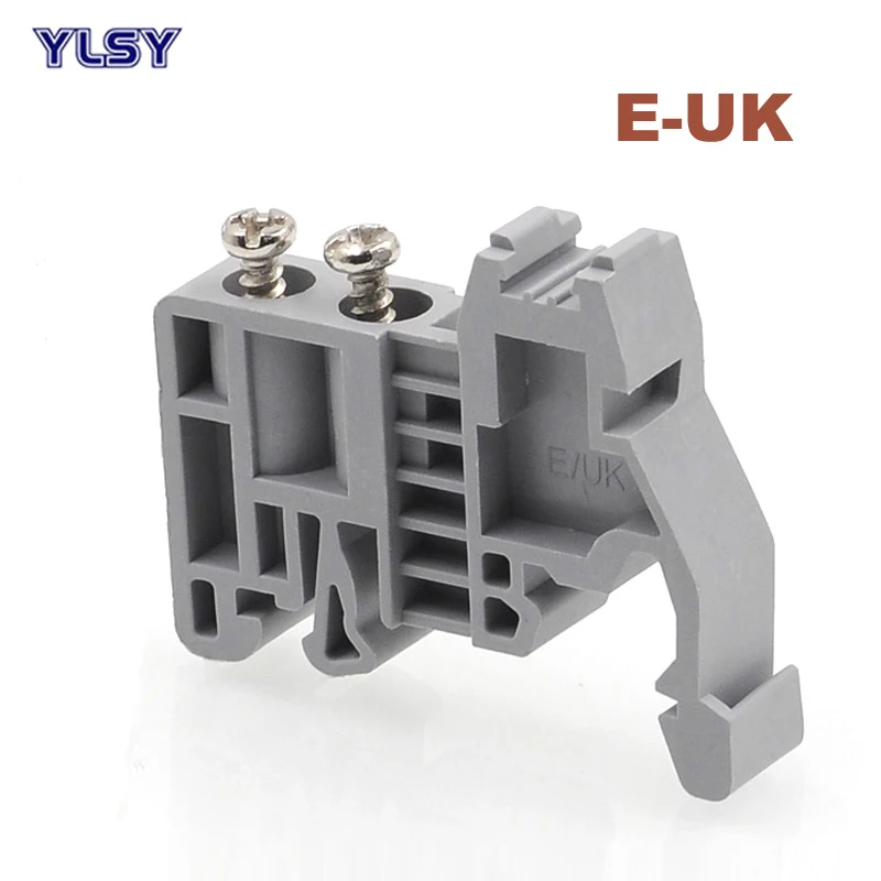 

50Pcs E-UK Terminal Block Fixed Part Wire Cable Connector Plug C45 Din Guide Rail Fastening Seat Morsettiera End Stopper