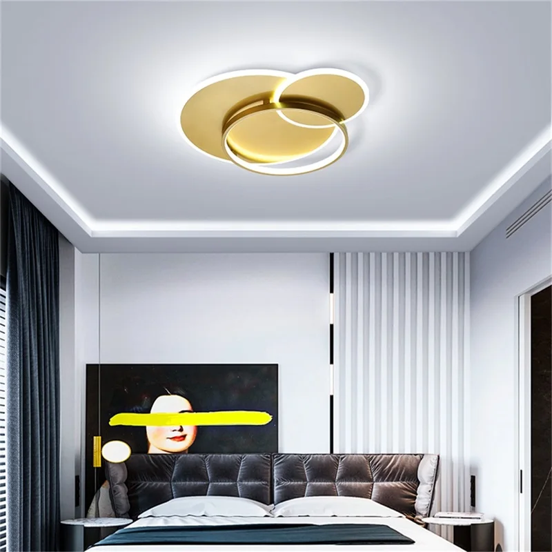 Luzes de Teto com Controle Decorativas para Casa Remoto Pode Escurecido Moderno Luminárias Sala Estar Jantar Quarto Wpd Led Ser 3 Luminária de teto led wpd com controle