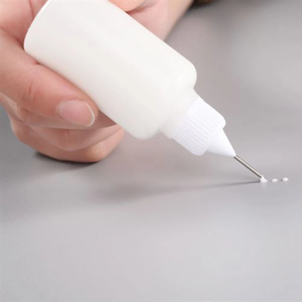 Botella de pegamento vacía con punta de precisión de aguja, bote aplicador para papel Quilling artesanal, 30ml