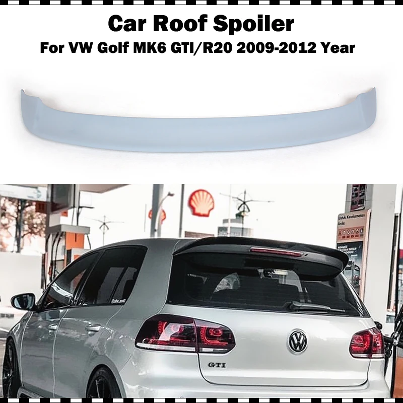 

Osir style Fiber glass rear roof trunk wing spoiler For VW Golf 6 VI R20 2009 - 2012 MK6 GTI Matt gray primer only fit gti & R20