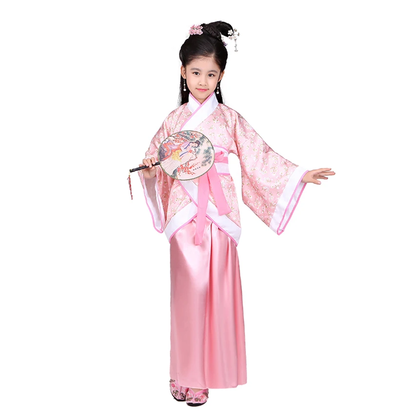 Детское платье в китайском стиле костюм Hanfu одежда производительность Костюмы для певицы для сцены фестиваль народного танца Костюм в античном стиле принцесс; платье феи