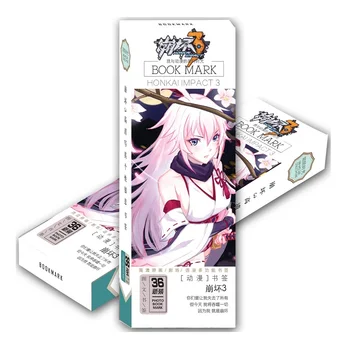 

36 Pcs/Set Game Honkai Impact 3 Anime Paper Bookmark Cartoon Bookmarks Book Holder Fans Gift Card