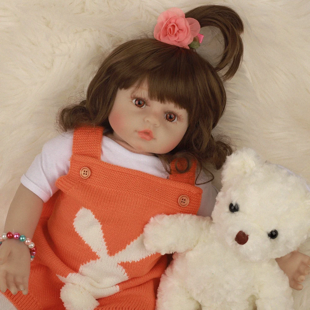 24 дюймов прекрасный дизайн Bebe Reborn Baby Doll Мягкие силиконовые реалистичные тканевые куклы модные игрушки для подарков на день рождения