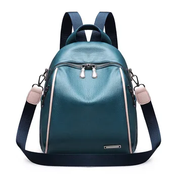 

2020 Women's Leather Backpack Female Black Soft Pu Waterproof Back Pack Women High Quality Fashion Simple Trend Packback Woman