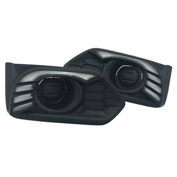 

DHBH-LED DRL Daytime Running Light Turn Signal Lamps ABS for Honda CITY 2017