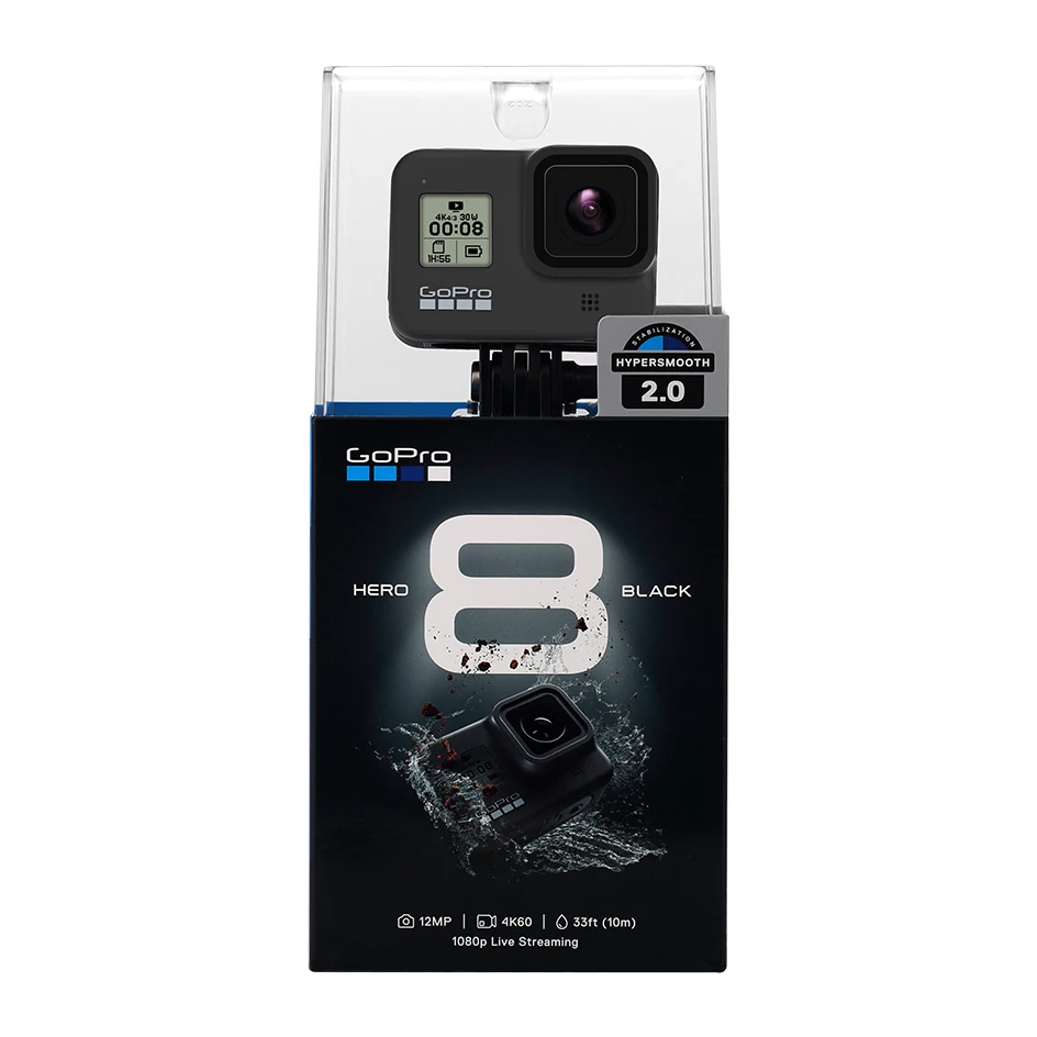 Водонепроницаемая экшн камера GoPro HERO 8 Black оригинальная 4K Ultra HD 12 МП для записи