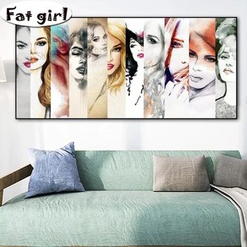 

Large 5D Diamond Painting Sexy Girl Diy Cross Stitch Colorful Woman Mosaic Embroidery Square Round Drill Handmade Wall Stickers