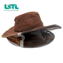 Chapeau de Cowboy pour apiculteur, casquette de protection pour apiculteur, filet anti-insectes, Design confortable
