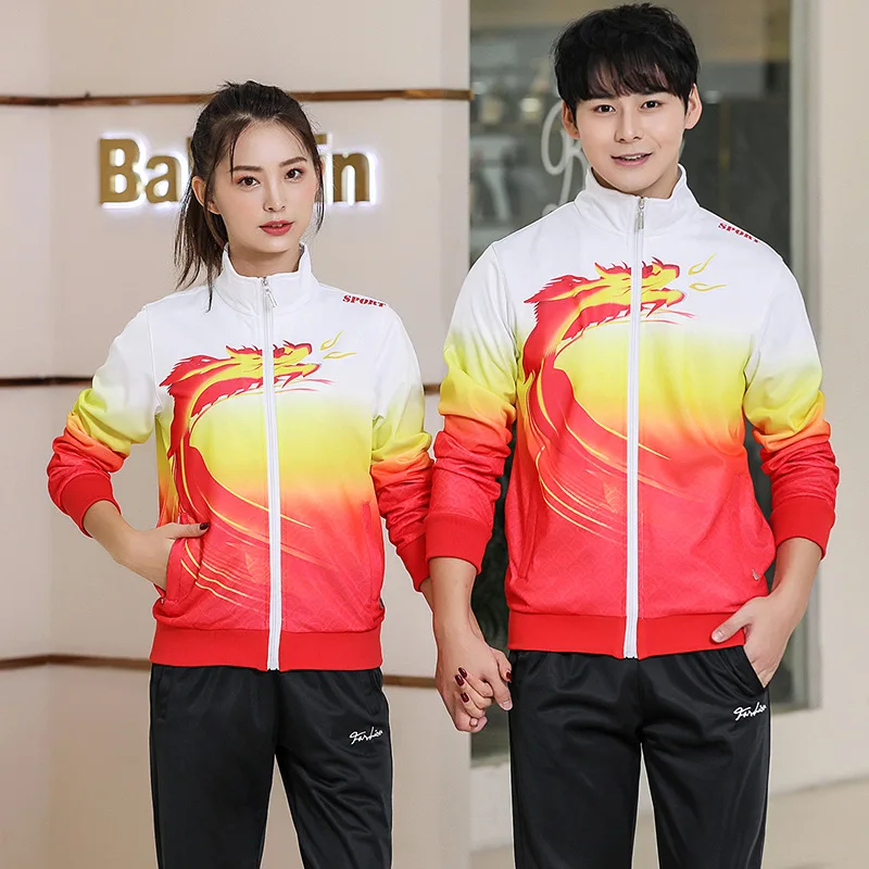 

Spring And Autumn Sports Clothing Set Men And Women Taekwondo Training Group Clothes Martial Arts Sports Receive Service Chinese